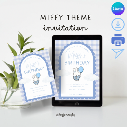 Miffy Theme Invitation