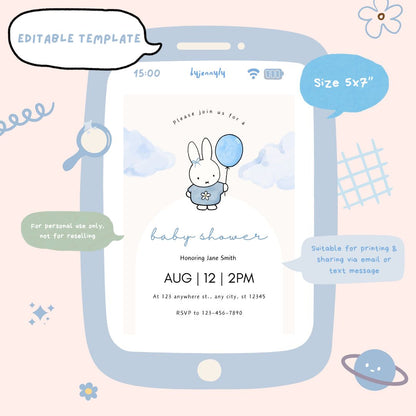 Miffy Theme Invitation