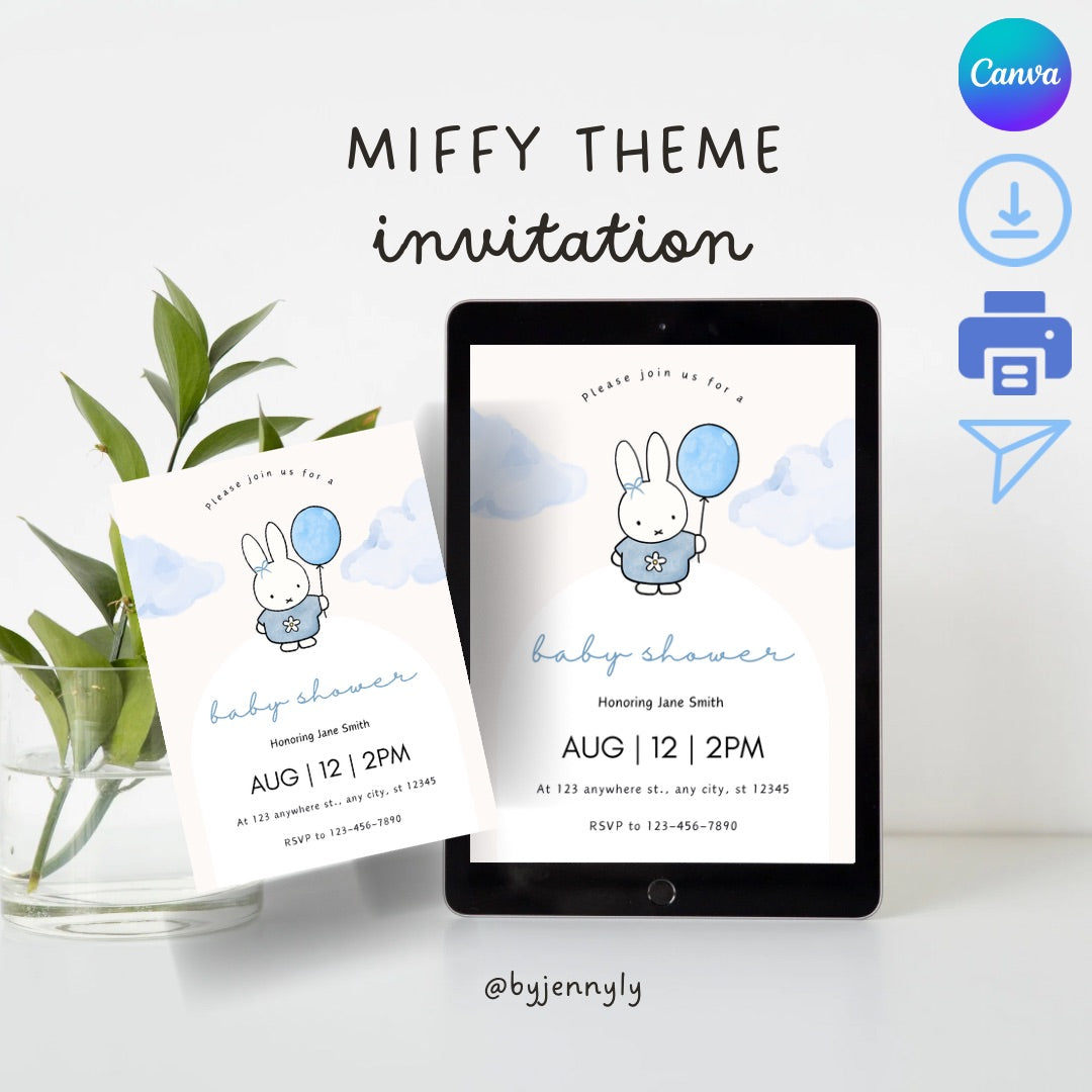 Miffy Theme Invitation