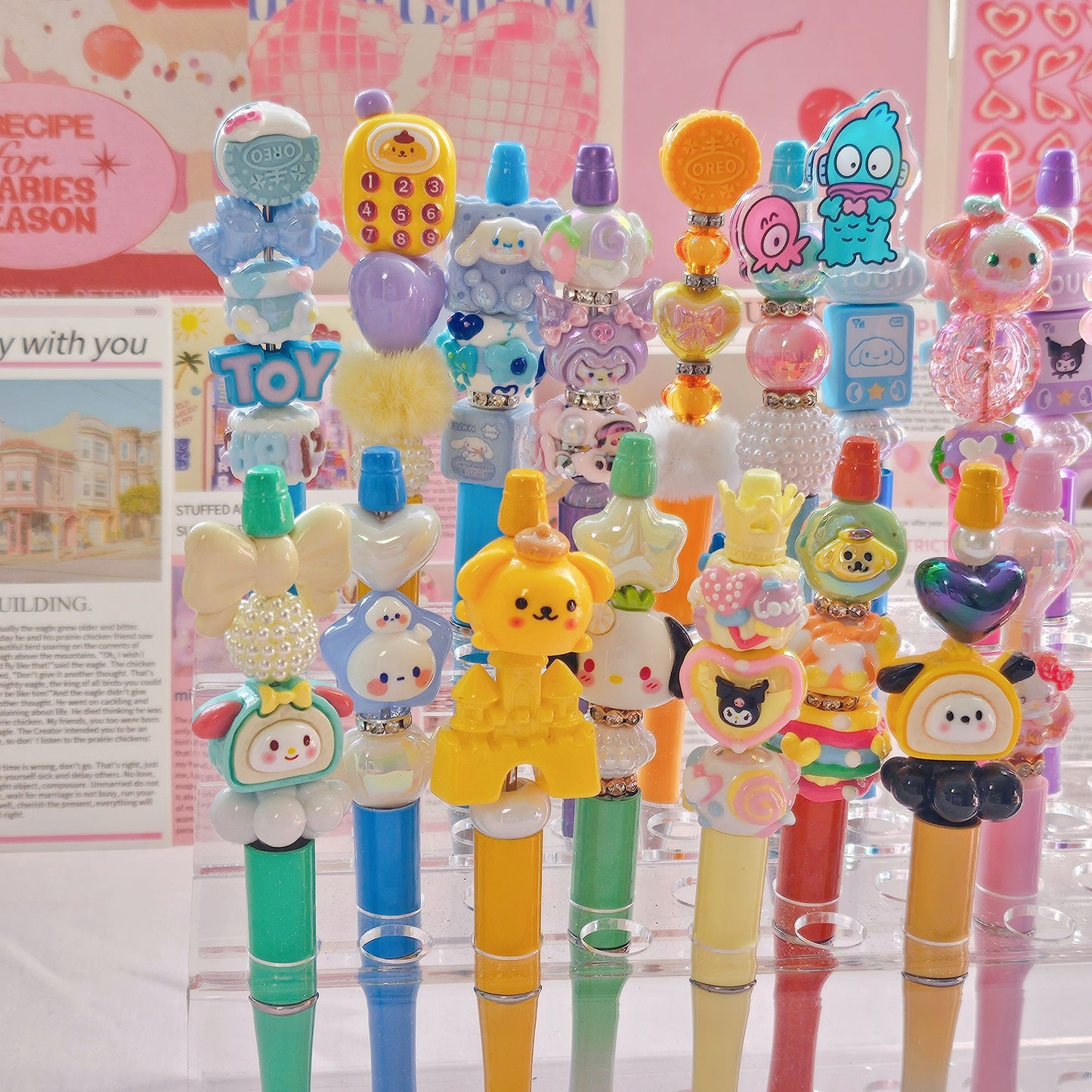 Sanrio Themed Beaded Pens