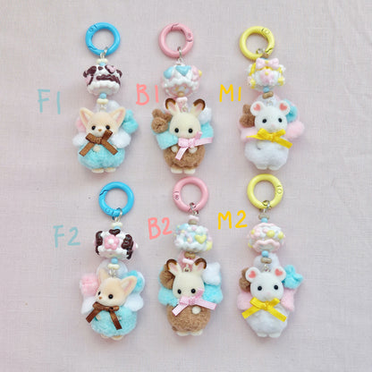 Sylvanian Popcorn Babies Keychain V3