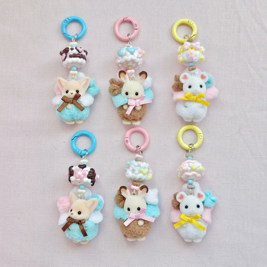 Sylvanian Popcorn Babies Keychain V3