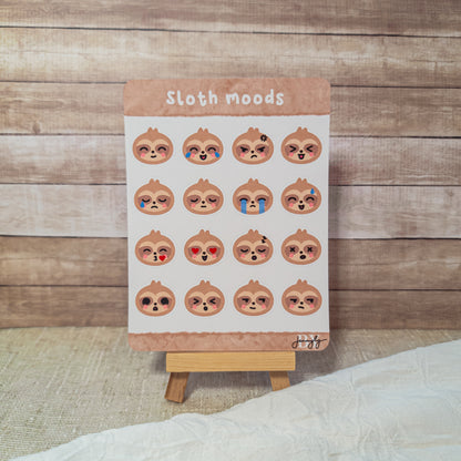 Sloth Moods - Sticker Sheet