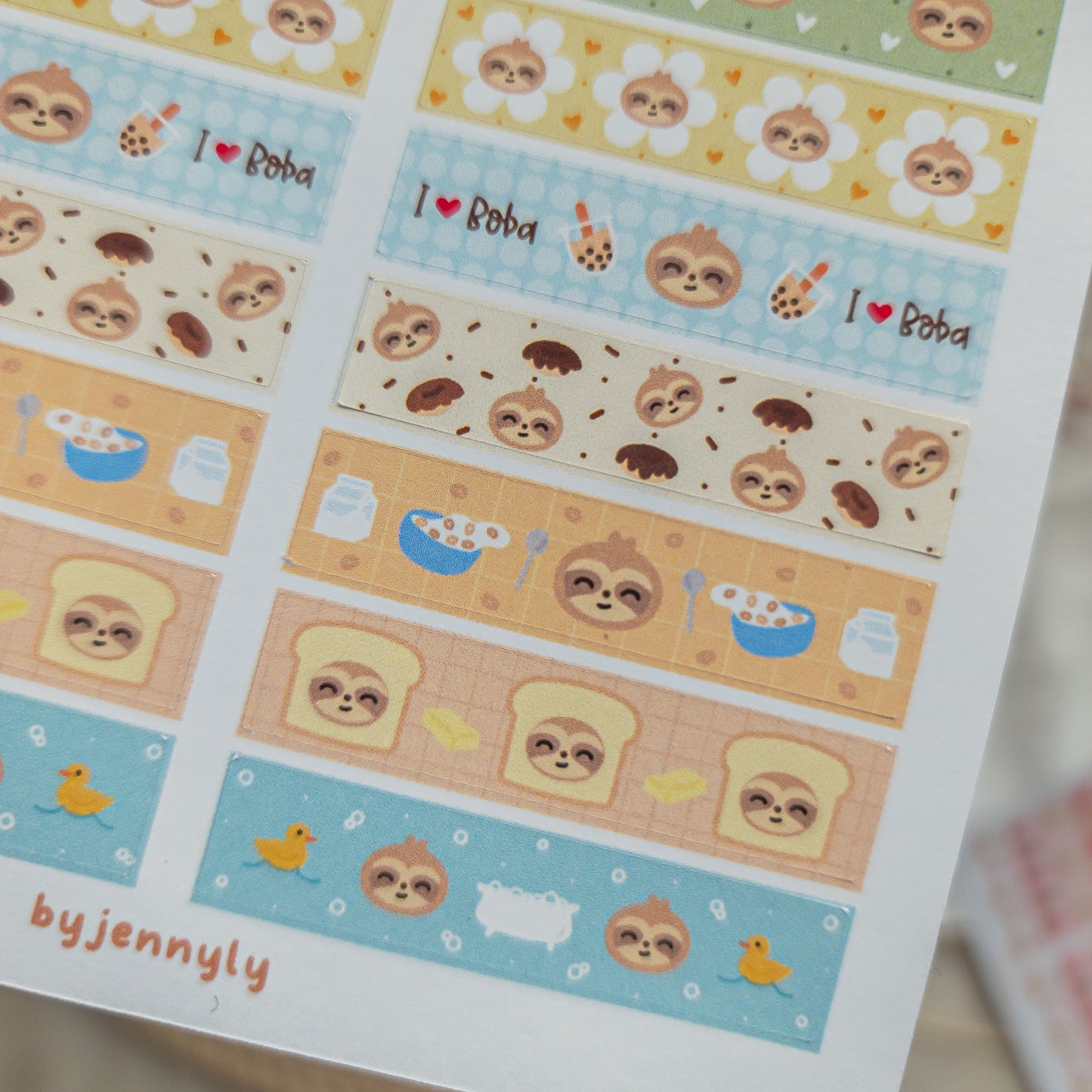 Sloth Washi - Sticker Sheets