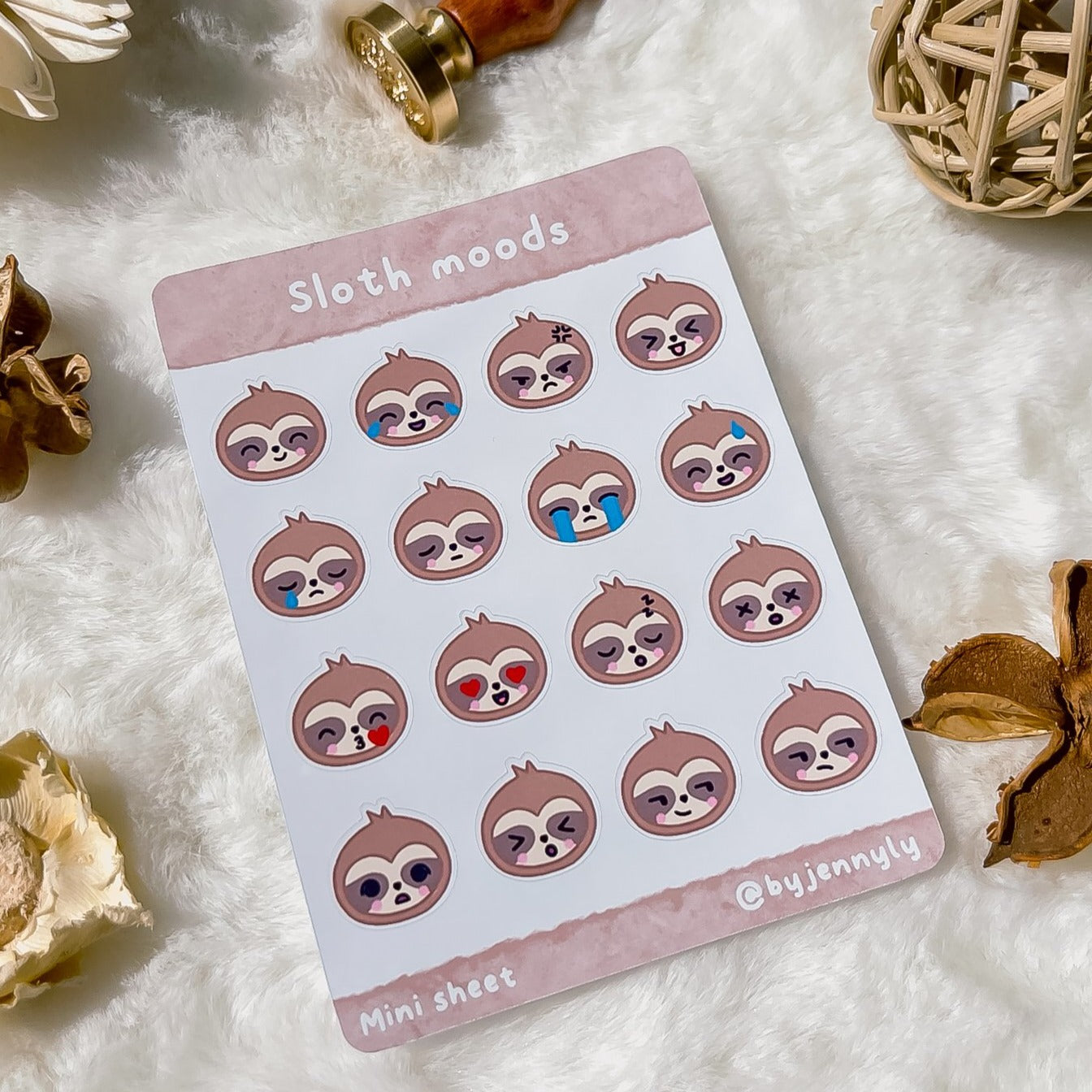 Sloth Moods - Sticker Sheet