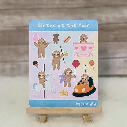 Sloths At The Fair - Sticker Sheet