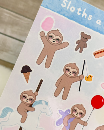 Sloths At The Fair - Sticker Sheet
