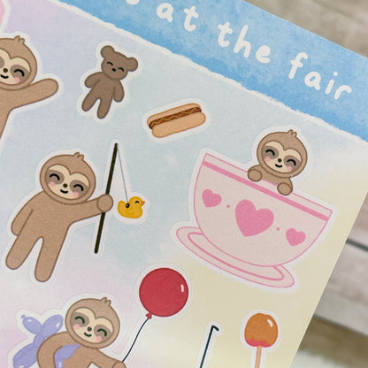 Sloths At The Fair - Sticker Sheet